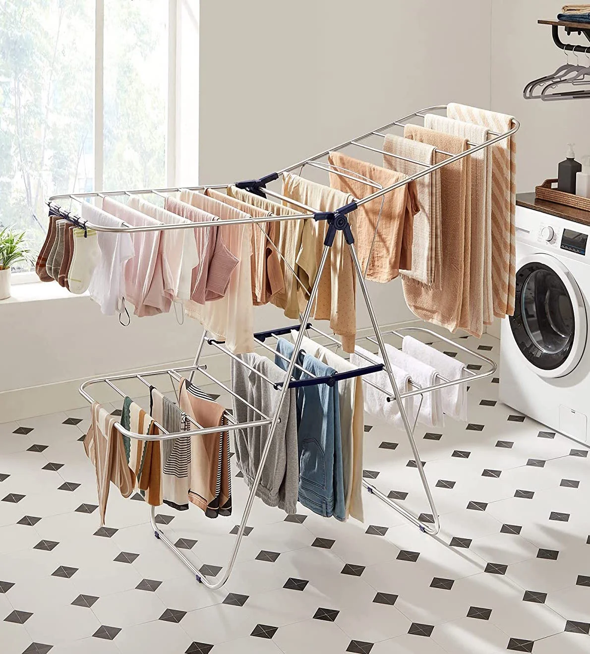 Amazon How To Air Dry Clothes Songmics Clothing Rack Product Shot